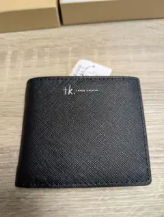 ブラック 二つ折り財布 合成皮革