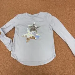 キッズ 長袖カットソー 星 スパンコール