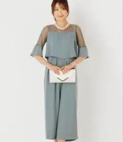 美品 【aimer anche】総レース5分袖 パーティードレス M エメ