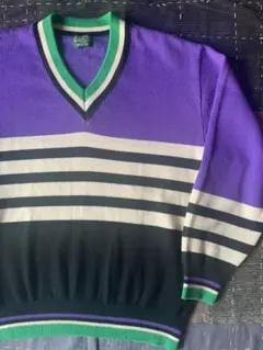 80s 90s adidas デサント ウール ニット セーター キングヌー