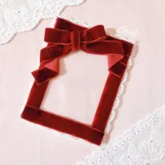 B8サイズ　トレカケースデコ　硬質ケース　硬質カードケース　レッドリボン