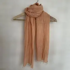 無印良品　ガーゼマフラー　ショール　オレンジ