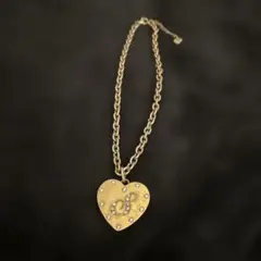 ハート型ストーン付きイニシャルネックレスＳサマンサタバサシルバー925