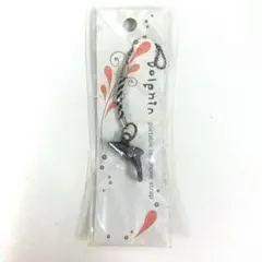 No.71　携帯ストラップ　シルバーイルカ　ハンドメイド