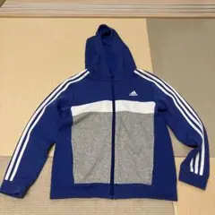 adidas アディダス キッズ パーカー ブルー 160