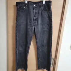 90's VINTAGE LEVI'S 501ブラックデニム先染めUSA製