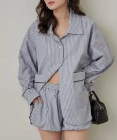 M-LINE ブラウス シャツ 「mline」パジャマ ビッグシャツ レディースのサムネイル