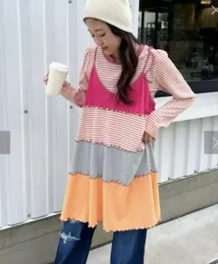 【HELLO.SANFRANCISCO】ロンTEE付きメロウチュニックワンピース