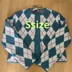 ZARA アーガイル柄 ニットカーディガン