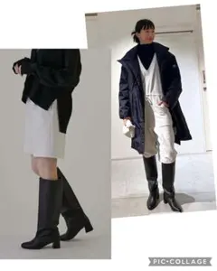 Adam et rope ワイドシャフト　ストレート　ロングブーツ