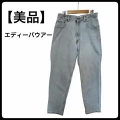 【美品】エディーバウアー テーパードデニムパンツ ライトブルー12 PETITEのサムネイル