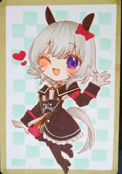ウマ娘 ファンアート 手描きイラスト アナログ 3枚セット