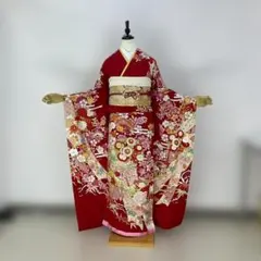 赤色 古典柄 振袖6点セット‼️ 成人式 フルセット NO6ま8 - メルカリ