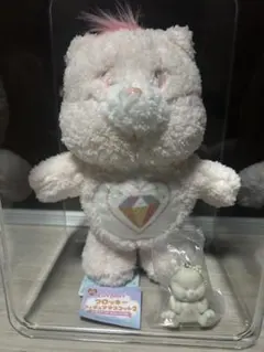 Care Bears ピンクぬいぐるみ 、フロッキーフィギュアマスコットのセット