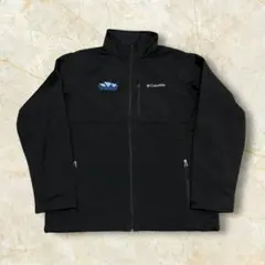 し*り様 00s コロンビア ソフトシェルジャケット USメンズ 企業ロゴ 肉厚