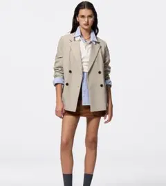 ダブルブレストジャケットZ ベージュ M