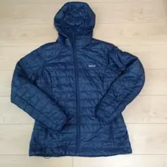 【美品】パタゴニア ナノパフ フーディ レディースM ネイビー