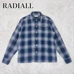RADIALL ラディアル オンブレ ネルシャツ ブルー チェック アメカジ