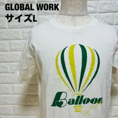 GLOBAL WORK 気球グラフィック プリントTシャツ オシャレ【676】