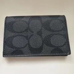 COACH 名刺入れ カードケース シグネチャー ブラック 中古品 ブランドのサムネイル