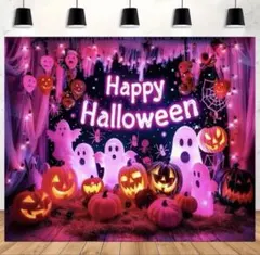 Halloween ハロウィン　タペストリー　　背景　　撮影　大きいかぼちゃ　秋 ハロウィン タペストリー 可愛い おばけ かぼちゃ 背景 フォト - メルカリ