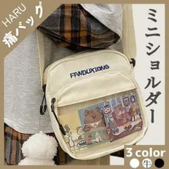 痛バッグ 見せバッグ♡可愛いミニ痛ショルダーバッグ♡小さめ 白 軽量 透明クリア