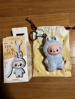 PIN FOR LOVE イニシャルラブブ　水色　D