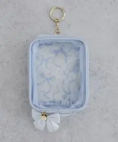 Maison de FLEUR リボンポーチ ライトブルー