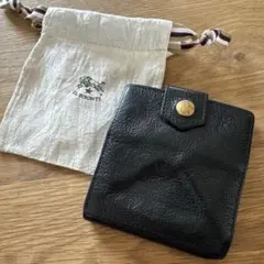 イルビゾンテ　折り財布　ウォレット　ブラック　レザー　保存袋付き
