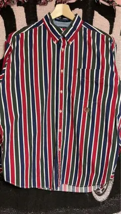 Old TOMMY HILFIGER ストライプ 長袖シャツ L/G