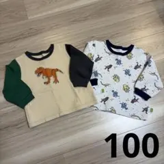 ユニクロ　キルトパジャマ　アニア　100　トップス二枚セット