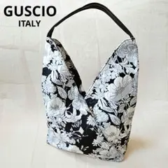 【GUSCIO】 ジャガードVカットトートバッグ 花柄のサムネイル