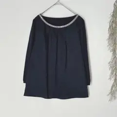 6040 ナチュラルビューティーベーシック タックブラウス トップス 定番 仕事