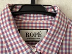 ROPÉ mademoiselle チェック柄長袖シャツ