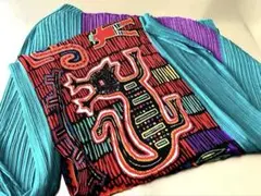 【美品】プリーツプリーズ 古代柄 大判ストール