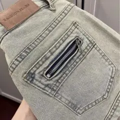 デニムショートパンツ ライトブルー XLのサムネイル