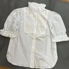 レリアン　半袖ブラウス　綿100%