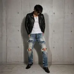 DSQUARED2 デニム skater BIG ZIP 42 ダメージのサムネイル