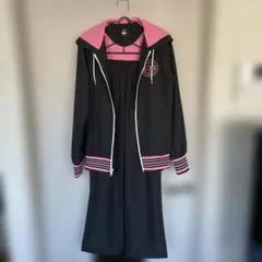 NIKE レディース ジャージ上下セット ブラック×ピンク