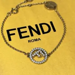 FENDI ブレスレット エフイズフェンディ Fロゴ ラインストーン ゴールド
