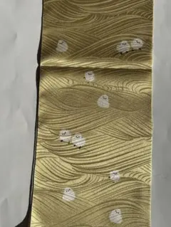 帯 袋帯 金 月×桜 金糸 刺繍 中古 保管品 リメイク生地 - メルカリ
