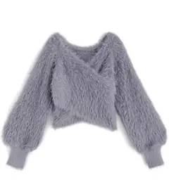 フェザーニットカシュクールトップス