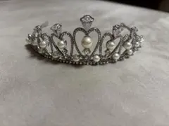 【値下げ中】ハート型シルバーのティアラ