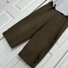 《studio CLIP》ピーチスキン タック イージーパンツ ワイドパンツ