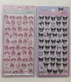 【正規品】ボンボンドロップシールミニ　マイメロ　クロミ　2枚セット