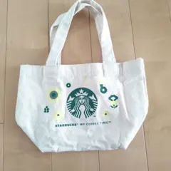 STARBUCKS トートバッグ 花柄イエロー