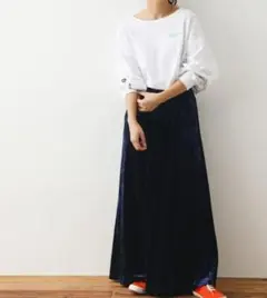 RCWB ベロアデイリースカート（ネイビー）