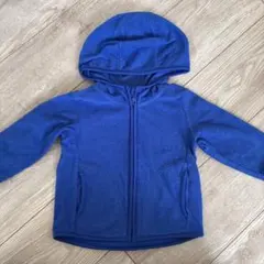 【80サイズ】UNIQLO キッズ パーカー フリース 男の子 青 ユニクロ