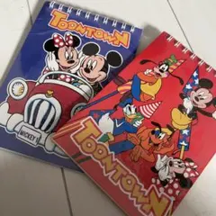 希少ディズニーランドノートメモ帳　トゥーンタウンミッキーミニー2冊セット♡