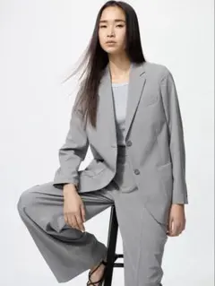UNIQLO 感動ジャケット リラックスフィット グレー Lサイズのサムネイル